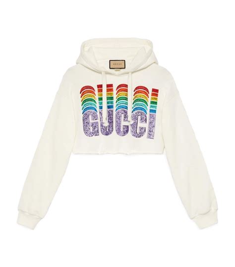 gucci hoodie with rainbow letters|Gucci Hoodies & Tracksuits for Men .